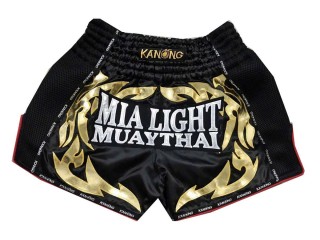 Kanong Custom Black Muay Thai Shorts : KNSCUST-1126