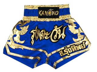 Kanong Custom Blue Muay Thai Shorts : KNSCUST-1038
