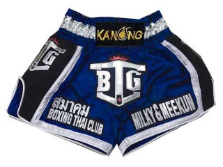 Kanong Custom Blue Muay Thai Shorts : KNSCUST-1074