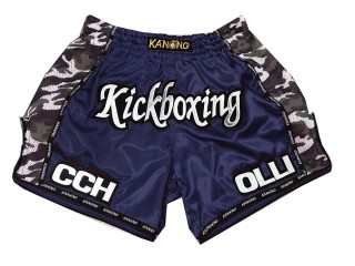 Kanong Custom Navy Muay Thai Shorts : KNSCUST-1024