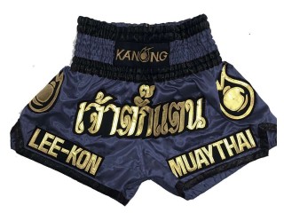 Kanong Custom Navy Muay Thai Shorts : KNSCUST-1070