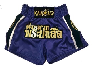 Kanong Custom Navy Muay Thai Shorts : KNSCUST-1087