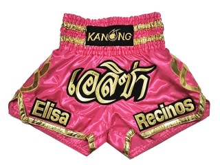 Kanong Custom Pink Muay Thai Shorts : KNSCUST-1080