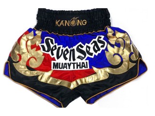 Kanong Custom Red and Black Muay Thai Shorts : KNSCUST-1103