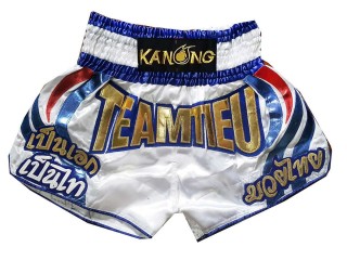 Kanong Custom White Muay Thai Shorts : KNSCUST-1131