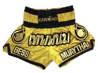 Kanong Custom Yellow Muay Thai Shorts : KNSCUST-1088