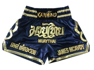 Kanong customisable Navy Muay Thai Shorts : KNSCUST-1002