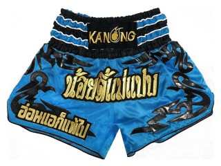 Kanong Customize Skyblue Muay Thai Shorts : KNSCUST-1020