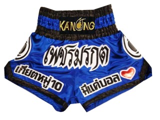 Kanong Customized Blue Muay Thai Shorts : KNSCUST-1139