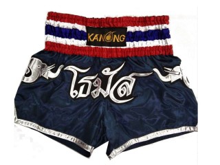 Kanong Customized Navy Muay Thai Shorts : KNSCUST-1142