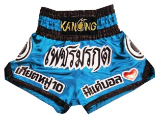 Kanong Customized Skyblue Muay Thai Shorts : KNSCUST-1141