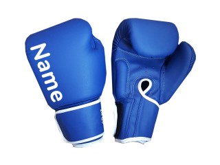 Personalised Plain Blue Boxing Gloves : KNGCUST-013