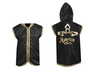 KANONG Muay Thai Hoodies / Walk in Jacket : Black/Gold