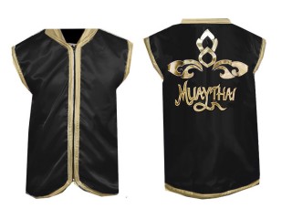 Personalized Mens Boxing Cornerman Jacket : Black/Gold
