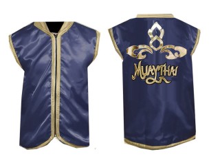 Personalized Mens Boxing Cornerman Jacket : Navy/Gold