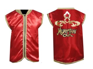 Personalized Mens Boxing Cornerman Jacket : Red/Gold