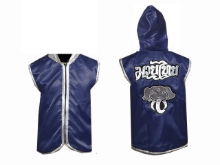 Personalized Thai Boxing Hoodies / Walk in Jacket : Navy Elephant