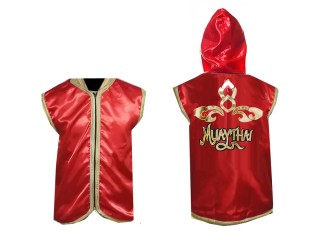 Personalized Thai Boxing Hoodies / Walk in Jacket : Red/Gold