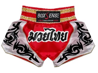 Boxsense Muay Thai Shorts : BXS-098-Red