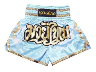Kanong Muay Thai boxing Shorts : KNS-121-LightBlue