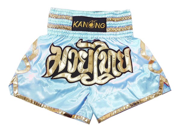 Kanong Kick boxing Shorts : KNS-121-LightBlue