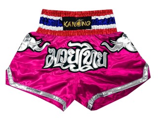 Kanong Muay Thai boxing Shorts : KNS-125-DarkPink