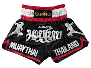 Kanong Muay Thai boxing Shorts : KNS-133-Black
