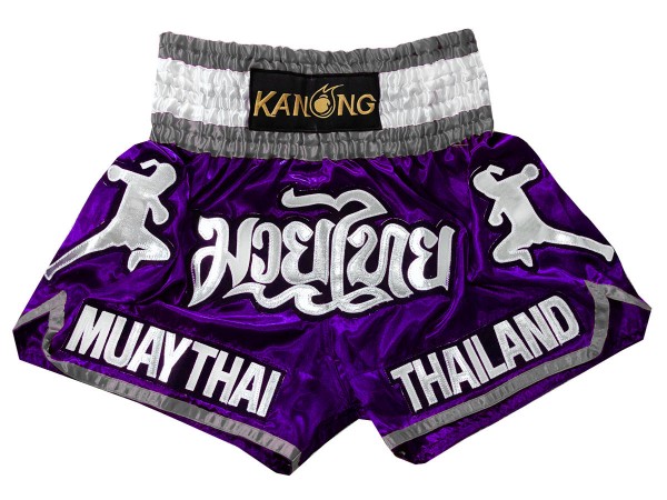Kanong Muay Thai Kick boxing Shorts : KNS-133-Violet