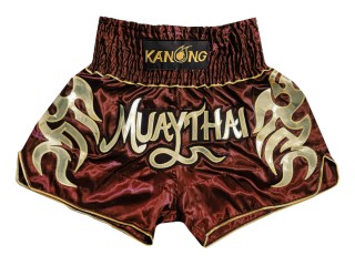 Kanong Muay Thai boxing Shorts : KNS-134-Maroon