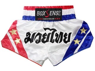 Boxsense Muay Thai Shorts : BXS-097 White