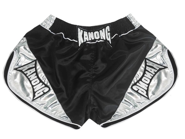 Kanong Boxing Shorts : KNSRTO-201-Black-Silver