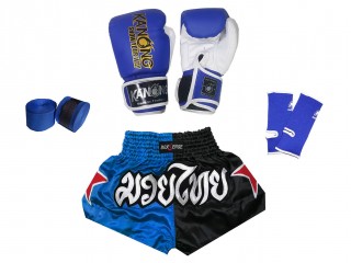 Muay Thai Kickboxing Bundle Set for Kids : BlueMuay Thai 