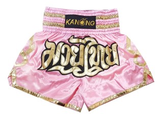 Kanong Girl Kids Kickboxing Shorts : KNS-121-Pink-K