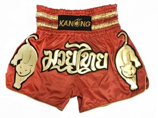 Kanong Muay Thai boxing Shorts : KNS-135-Red