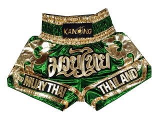 Kanong Muay Thai  boxing Shorts : KNS-136-Green