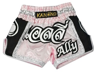 Kanong Personalised LgihtPink Muay Thai Shorts : KNSCUST-1161Personalised 