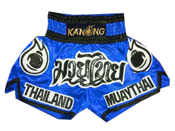 Kanong Muay Thai Kickboxing Shorts : KNS-118-Blue