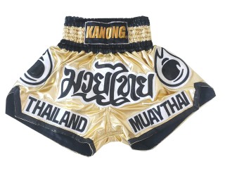 Kanong Muay Thai Kickboxing Shorts : KNS-118-Gold