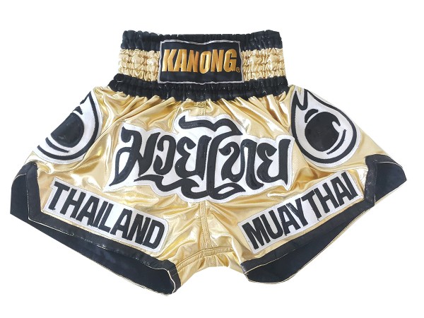Kanong Kickboxing Shorts : KNS-118-Gold