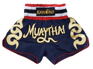 Kanong Muay Thai Kick boxing Shorts : KNS-120-Navy