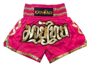 Kanong Kick boxing Shorts : KNS-121-DarkPink
