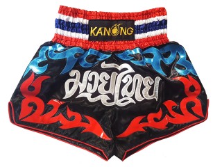 Kanong Kick boxing Shorts : KNS-122-Black