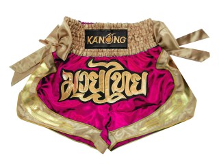 Kanong Womens Kickboxing Shorts : KNS-132-Rose