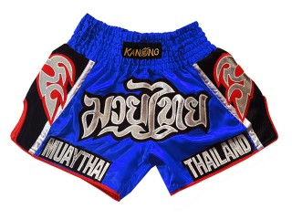 Kanong Retro Kickboxing Shorts : KNSRTO-207-Blue