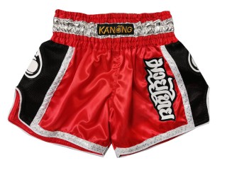 Kanong Retro Muay Thai boxing Shorts : KNSRTO-208-Red