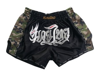 Kanong Retro Kickboxing Shorts : KNSRTO-231-Black