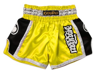 Kanong Retro Muay Thai Shorts : KNSRTO-208 yellow