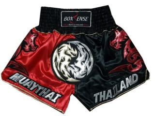 Boxsense Muay Thai Shorts : BXS-003 Red and Black