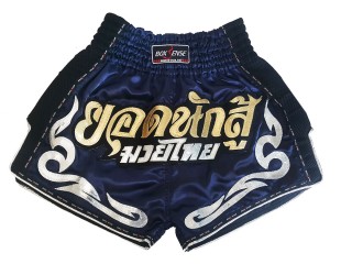 Boxsense Retro Muay Thai  Shorts : BXSRTO-027 Navy