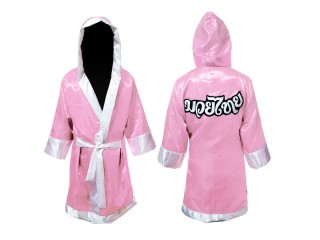 Customize Muay Thai boxing Robe with hood : Pink